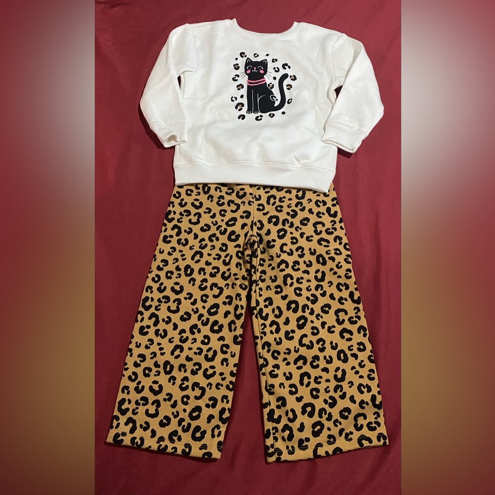 Animal print cat outfit toddler girl - Picture 1 of 5